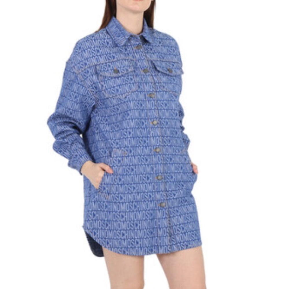 MOSCHINO 
Fantasy Print Blue All-Over Logo